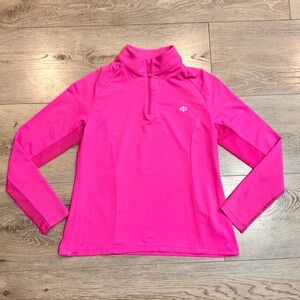 IBKUL Youth‎ Girls Athletic Pullover Shirt Top Hot Golf 1/4 Zip Size Medium 7/8